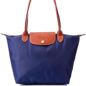 Longchamp Le Pliage Small Tote Bag Long Handle Shoulder Nylon Tote Blue